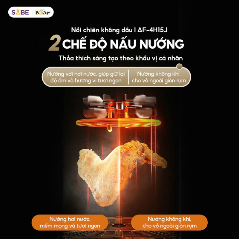 Tính năng thông minh hiện đại với 2 chế độ nấu nướng