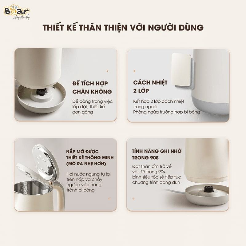 Thiết kế đẹp mắt của ấm siêu tốc