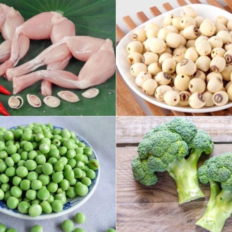Cách làm cháo ếch cho bé ăn dặm với hạt sen