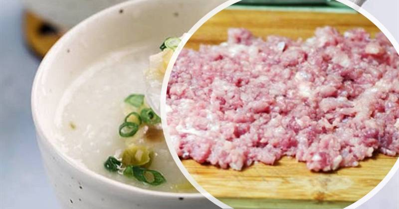 Cháo thịt heo cho bé ăn dặm