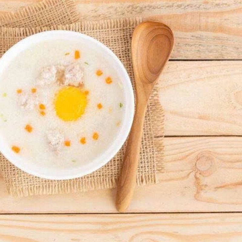 Cháo yến mạch trứng gà