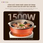 Công suất mạnh mẽ, làm nóng nhanh chóng 
