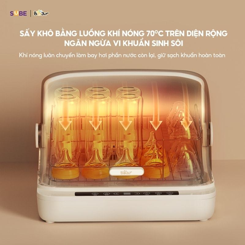 Đặc điểm nổi bật của máy sấy tiệt trùng bình sữa Bear SB-MTT20