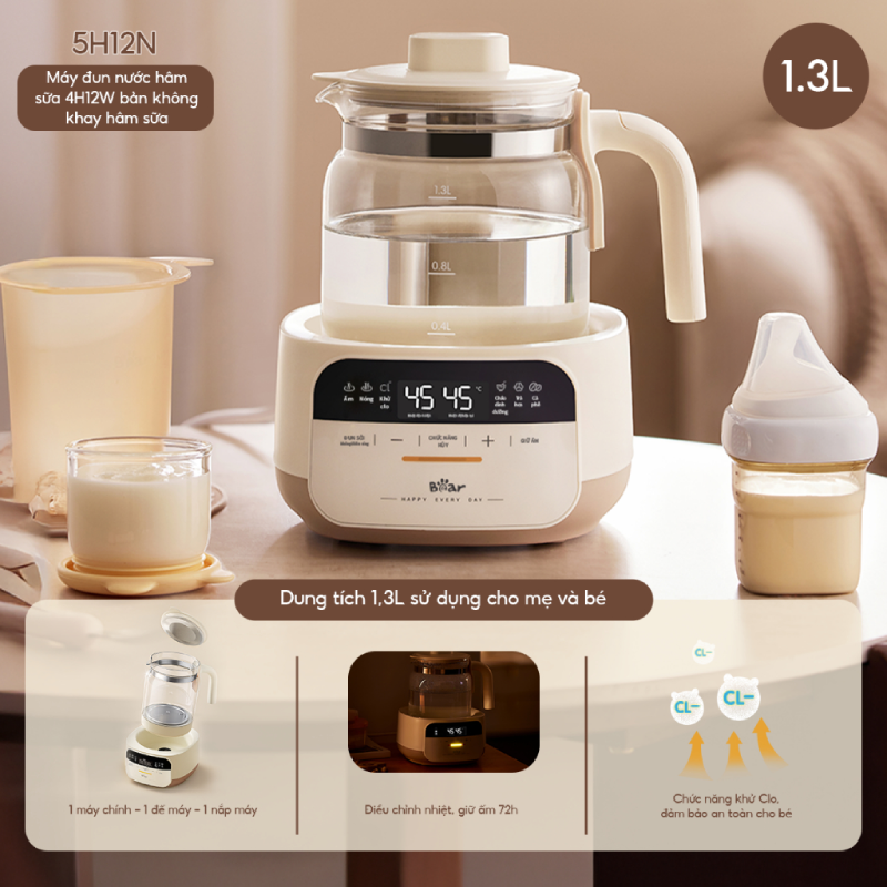 Đặc điểm nổi bật của máy đun nước hâm sữa Bear WW-5H12N (Bản quốc tế)