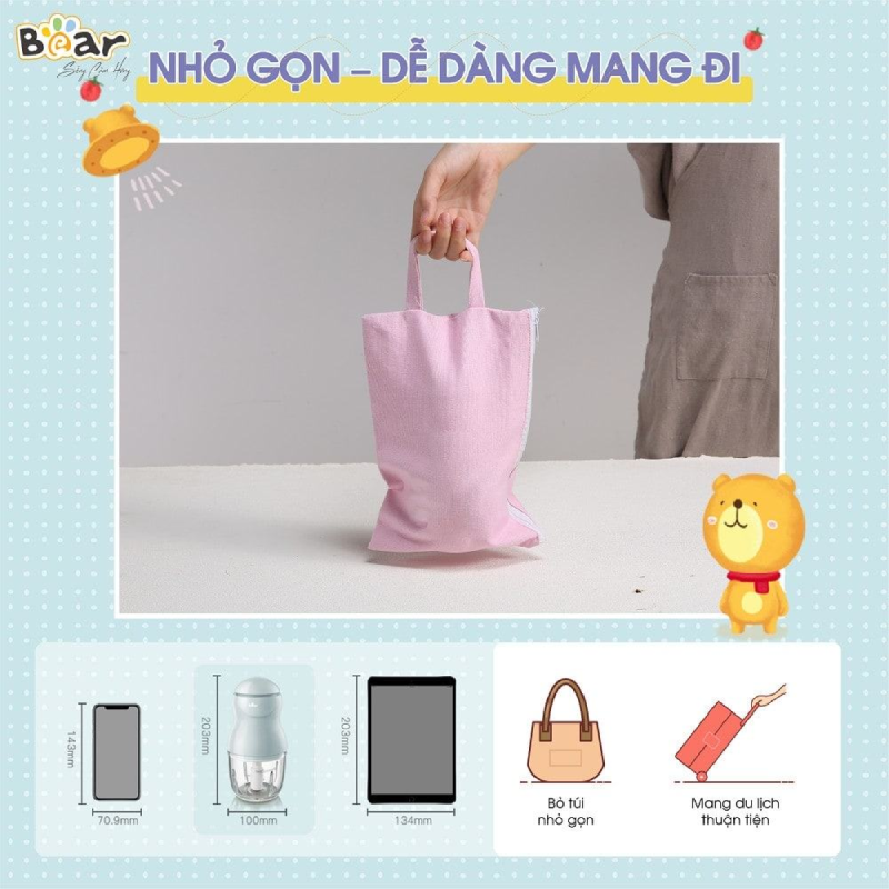 Thiết kế nhỏ gọn, dễ dàng mang đi bất cứ nơi đâu
