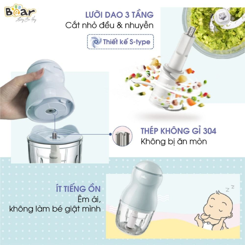 Tính năng ấn giữ để xay đơn giản, hiện đại