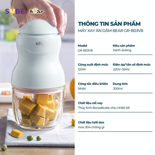 Đặc điểm nổi bật của Máy xay ăn dặm Bear GR-B03V8