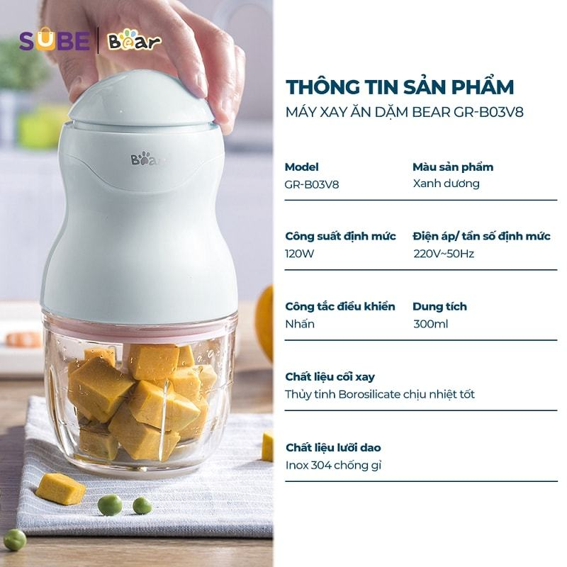 Đặc điểm nổi bật của Máy xay ăn dặm Bear GR-B03V8