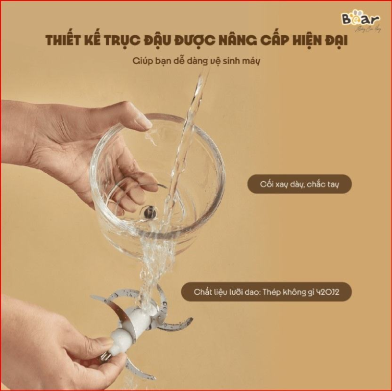 Dễ dàng sử dụng và tháo lắp giúp vệ sinh sạch sẽ từ sâu bên trong