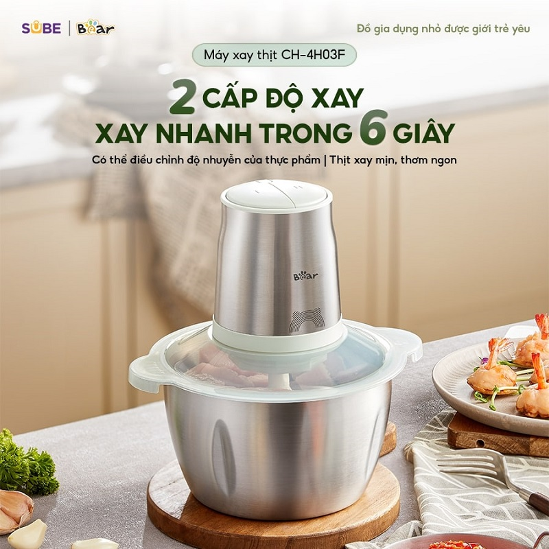 Đặc điểm nổi bật của máy xay thịt Bear CH-4H03F