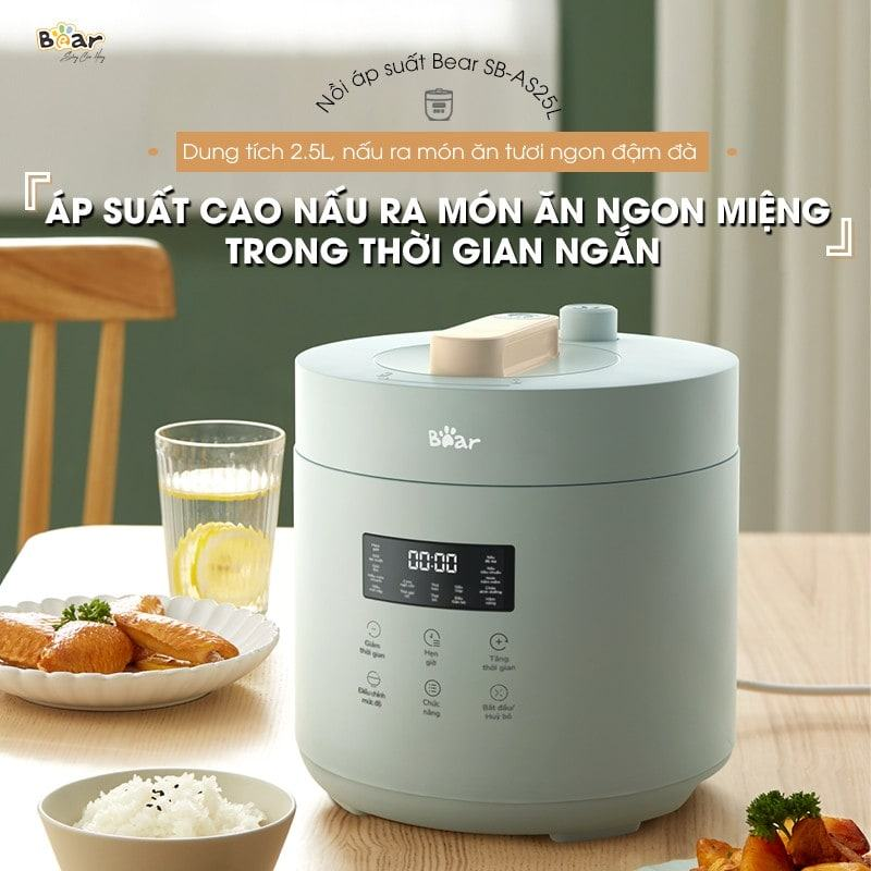 Đặc điểm của nồi áp suất Bear 2.5L SB-AS25L