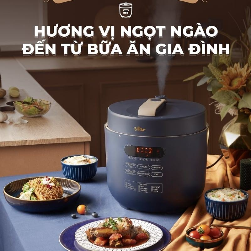 Đặc điểm của nồi áp suất Bear 5L