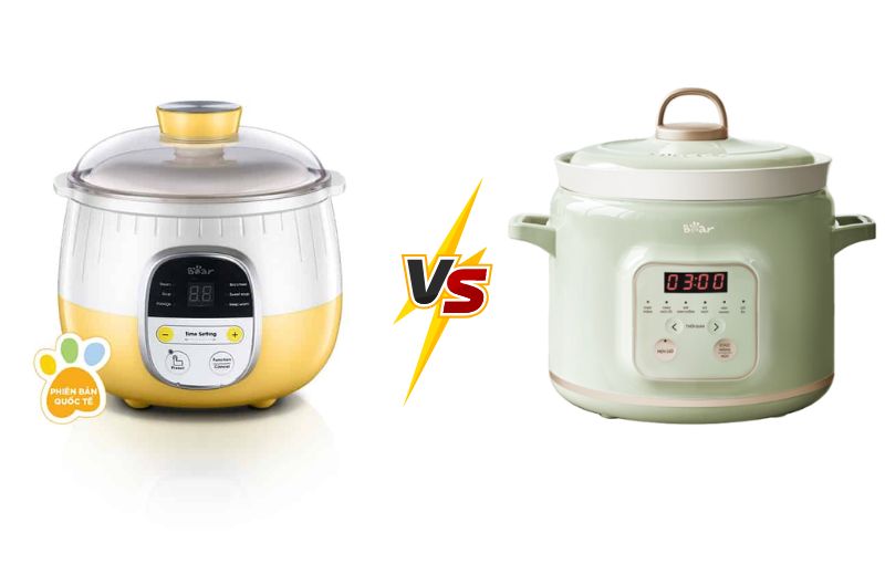 So sánh chi tiết nồi nấu chậm với nồi áp suất Bear 