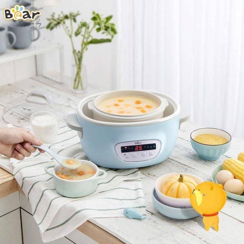 Cách nấu cháo bằng nồi nấu chậm Bear