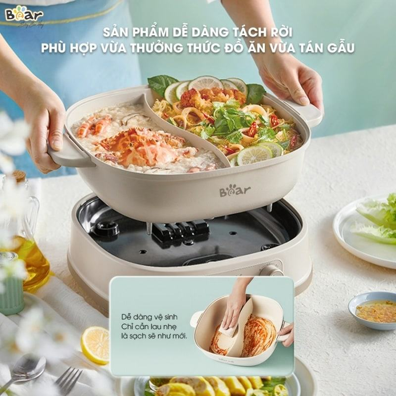 Thiết kế 2 ngăn tiện lợi