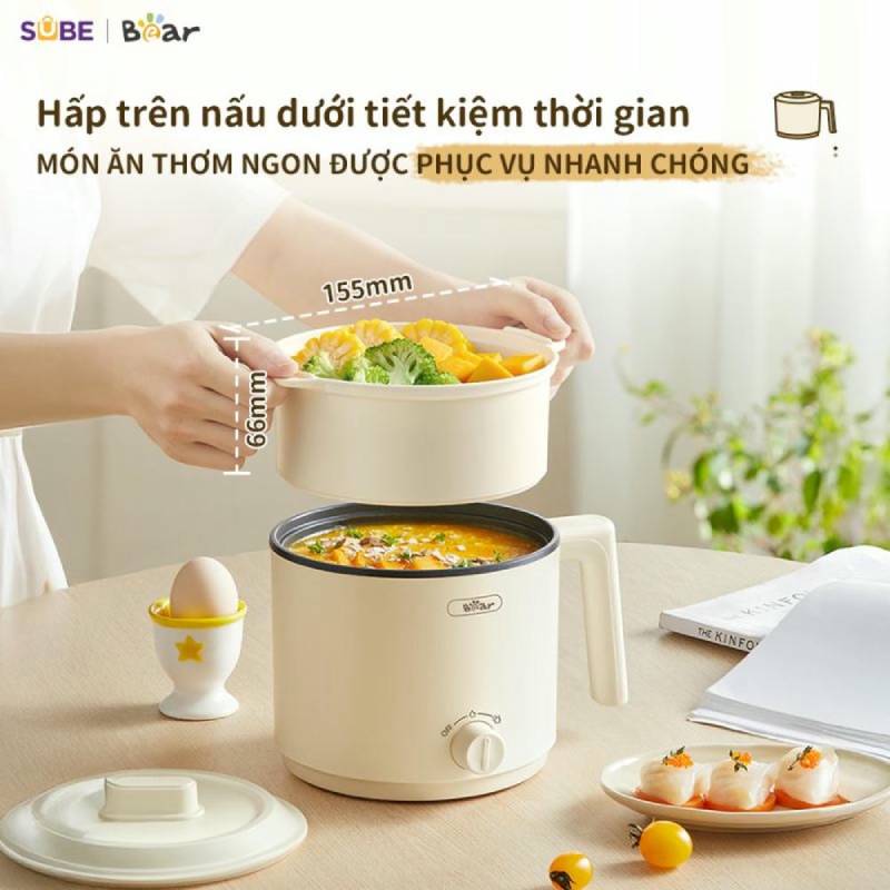 Thiết kế hiện đại với lồng hấp đi kèm