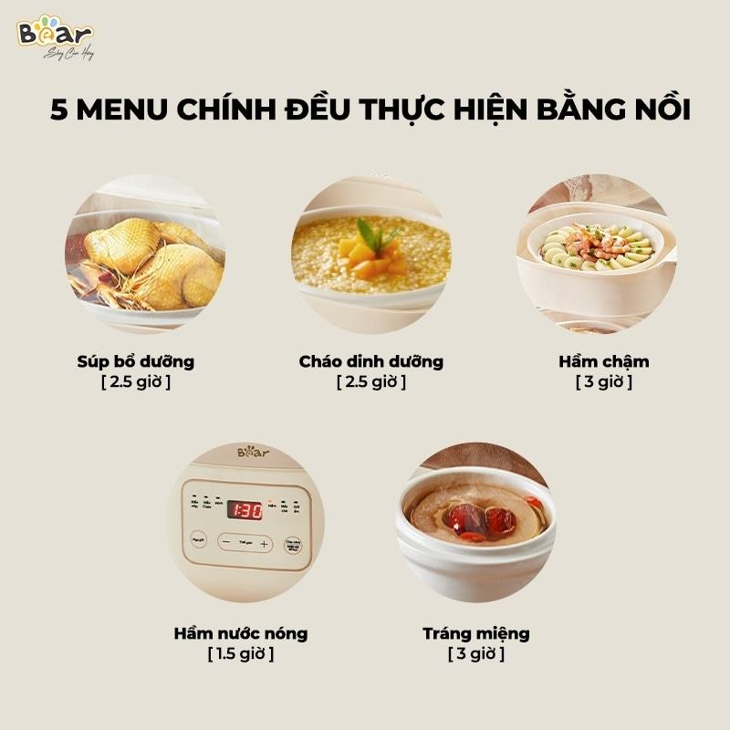 Tính năng thông minh nấu đa dạng món