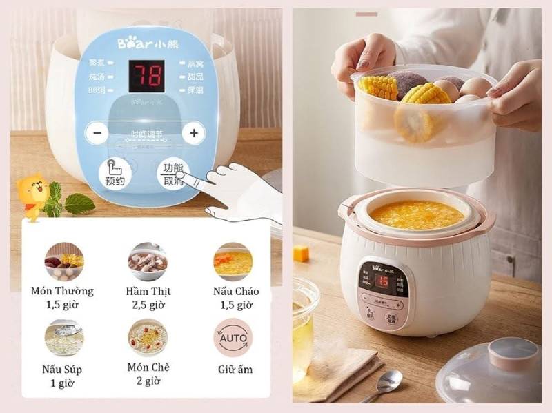 Cài đặt chế độ nấu