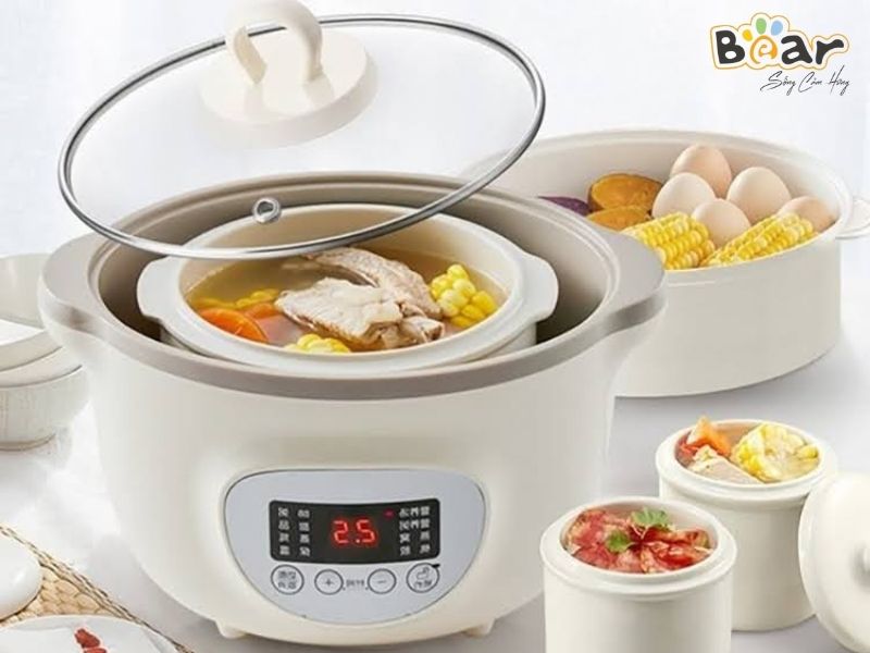 Cấu tạo nồi nấu chậm Bear