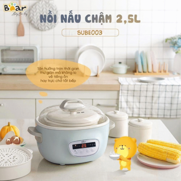 Nồi nấu chậm Bear 2.5L SUBE003