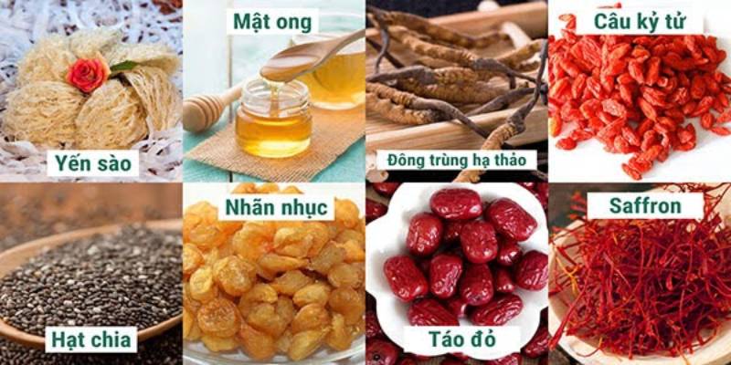 Nguyên liệu chưng yến