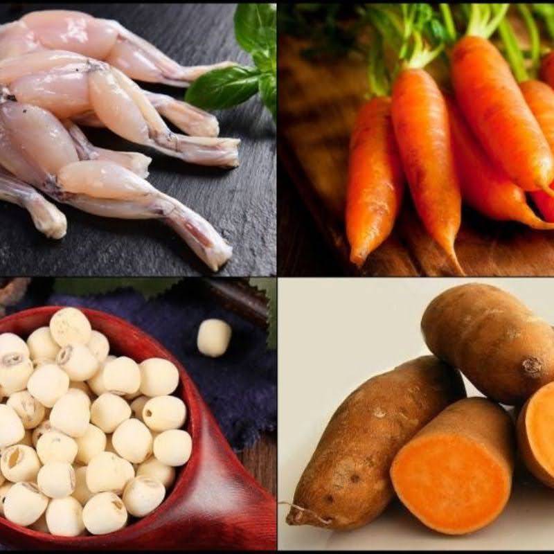 Cách làm cháo ếch cho bé với cà rốt