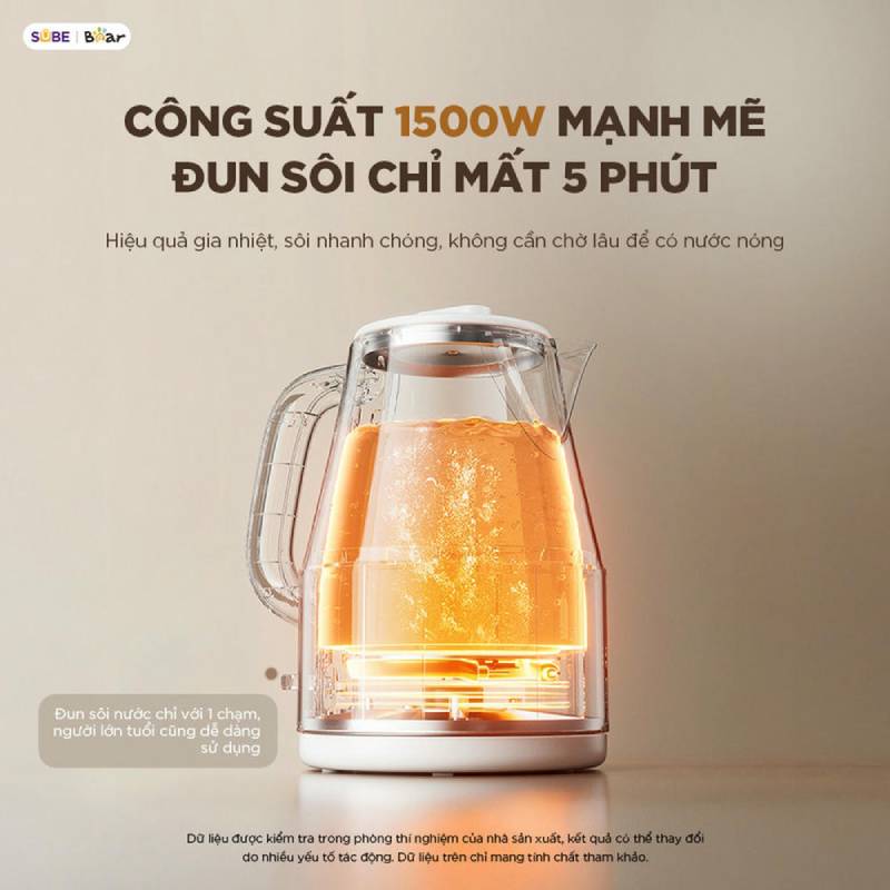 Đặc điểm nổi bật của ấm đun nước Bear 1.5L EB-5H15D
