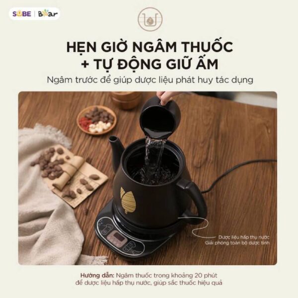 Đặc điểm nổi bật của ấm sắc thuốc 4L Bear HTM-4H40X