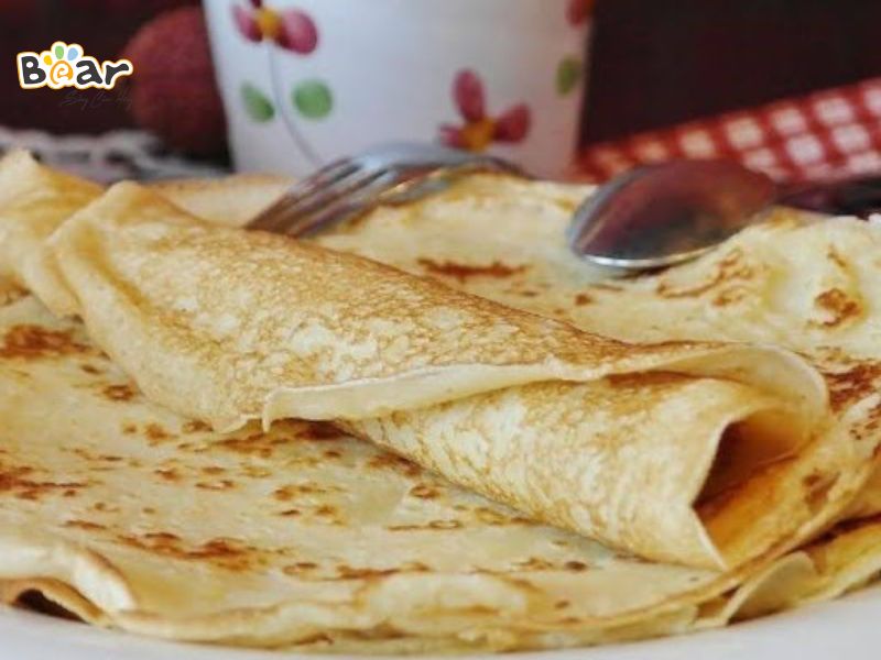 Bánh crepe bơ sữa cho bé