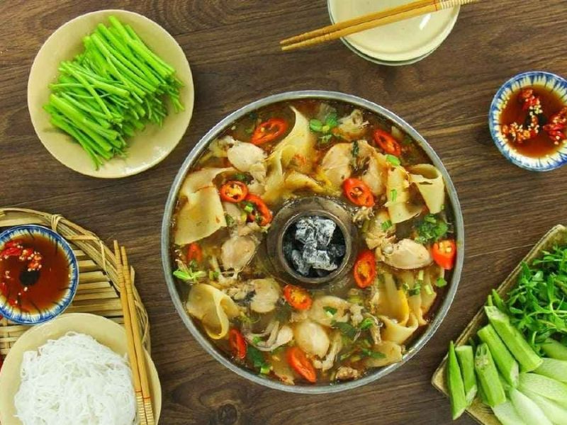 Cách nấu lẩu ếch lá lốt