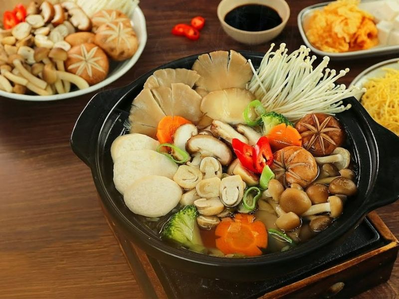 Cách nấu lẩu nấm chay