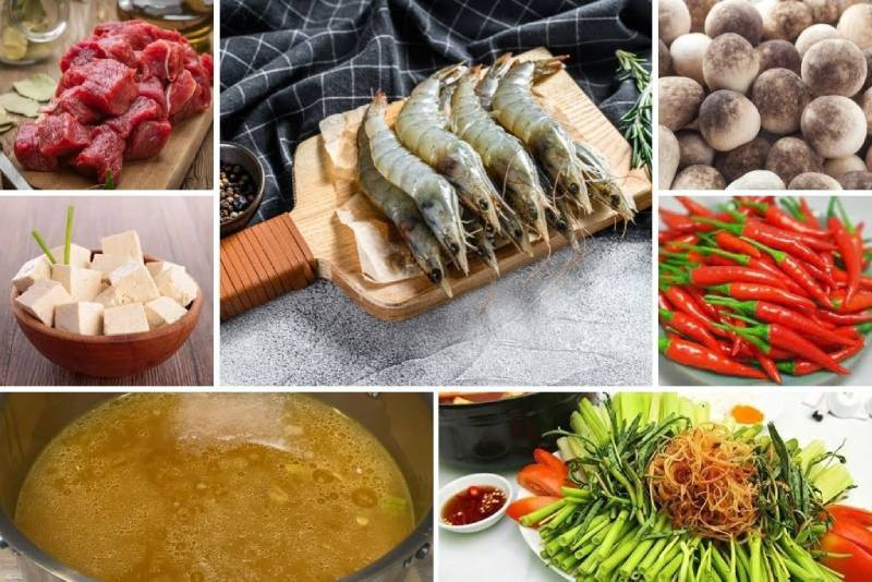 Lẩu Thái tôm bò