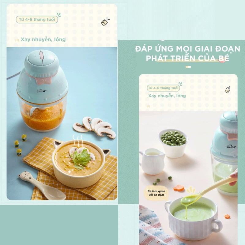 Dễ dàng sử dụng, có thể dùng để xay gia vị, món tráng miệng,...chỉ với 1 nút nhấn.