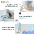 Tính năng thông minh với 8 tốc độ xay khác nhau