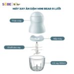 Thiết kế đơn giản, tiện lợi với 8 lưỡi dao giúp xay đồ ăn dặm cho bé nhuyễn, mịn hơn