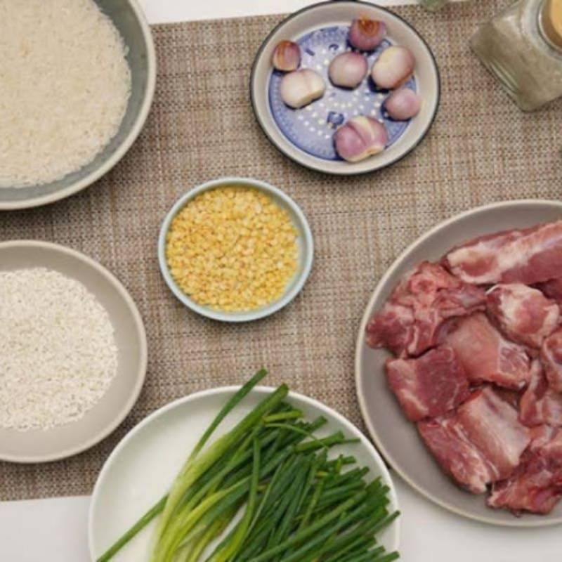 Nguyên liệu nấu cháo sườn