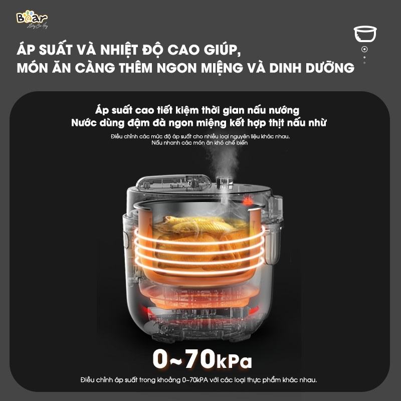Cấu tạo chắc chắn với lớp lót dày giúp giữ nhiệt lâu, nóng đều khi nấu