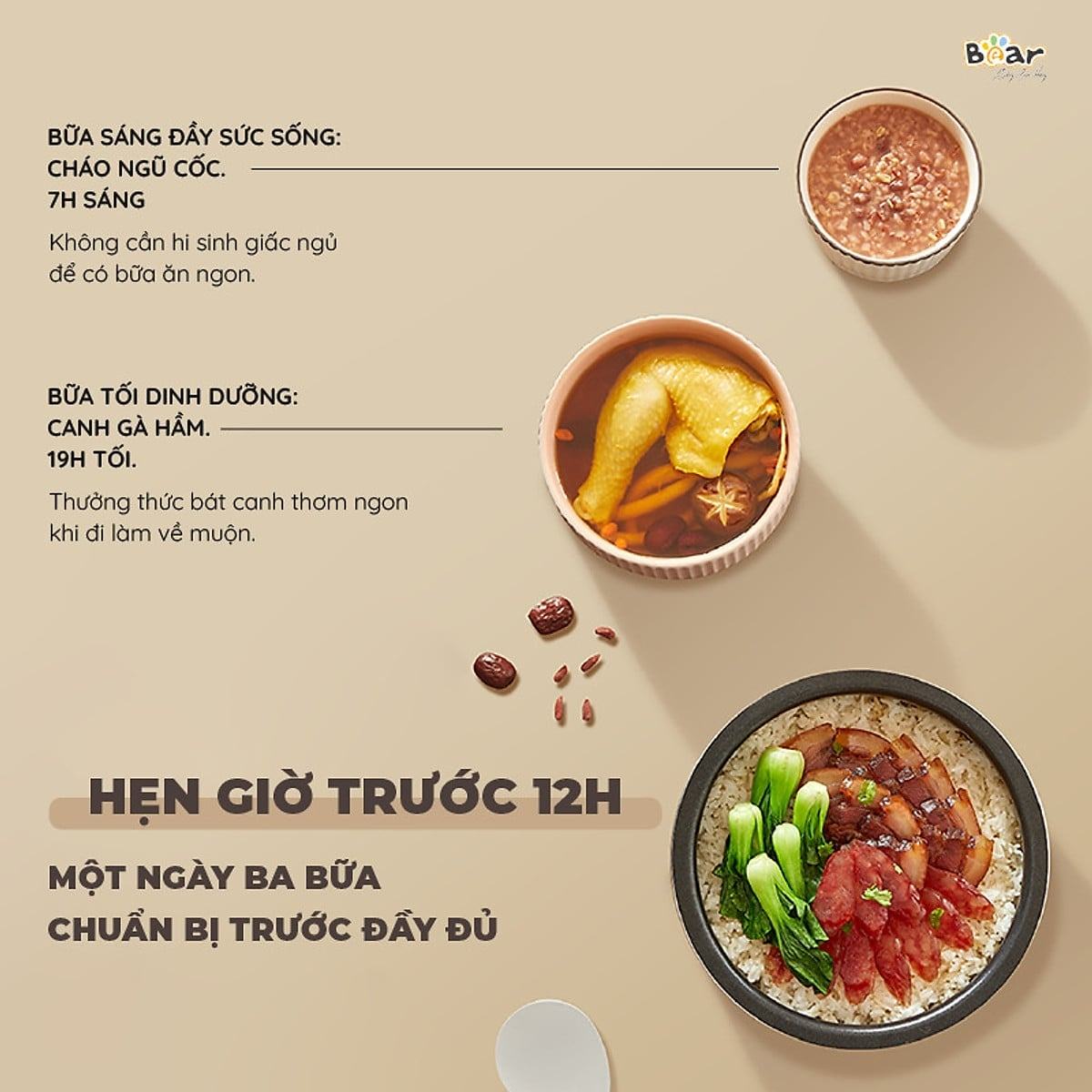 Tính năng hiện đại với 6 chức năng nấu