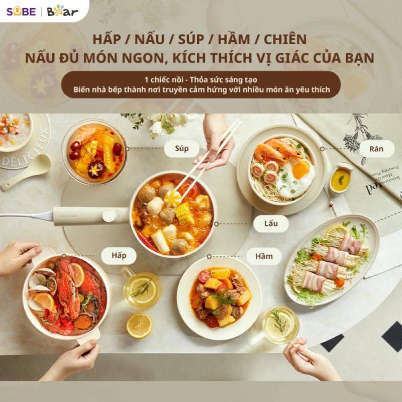 Chế biến đa dạng món ăn