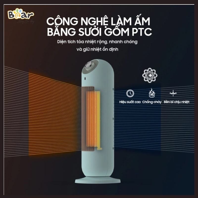 Quạt sưởi gốm Bear DNQ-C20B1 thiết kế đẹp